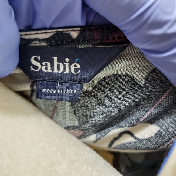 Sabie Floral Faux Wrap Dress sz L - NWoT - Picture 9 of 11